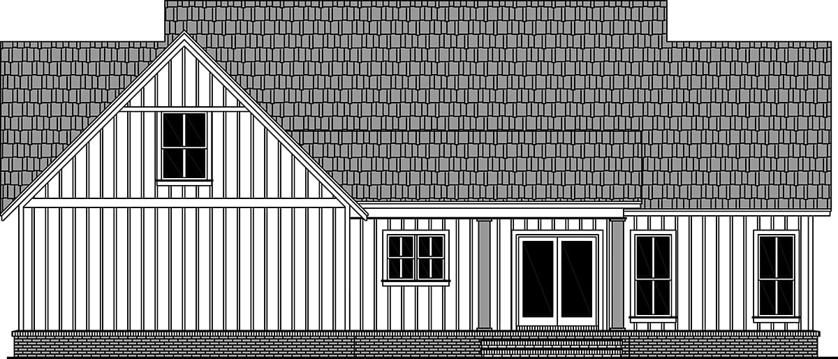 House Plan 60141 Rear Elevation