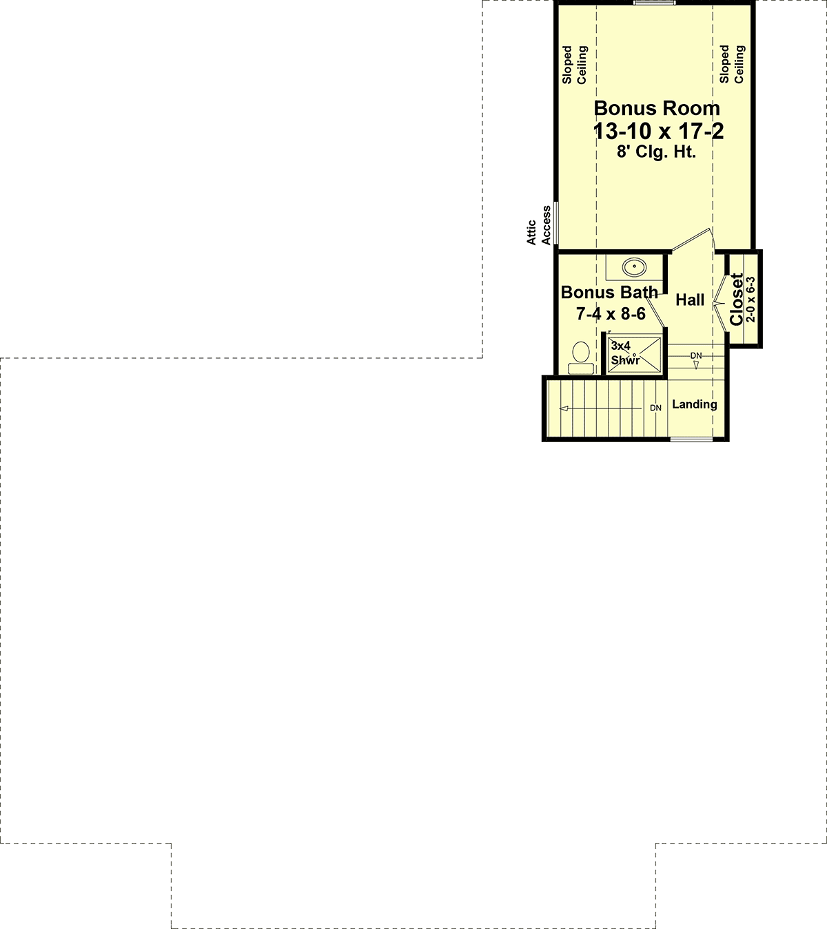 House Plan 60142 Level Two