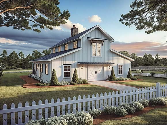 Garage-Living Plan 60143