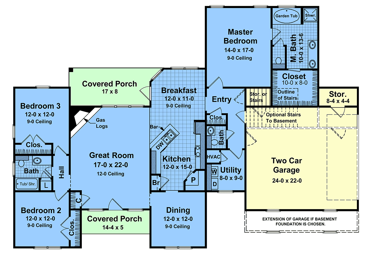 House Plan 60154 Level One