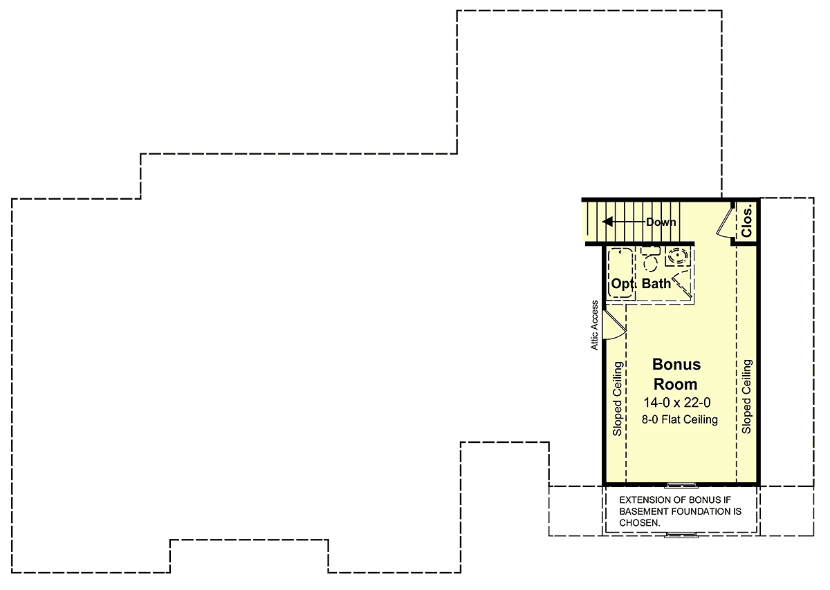 House Plan 60154 Level Two