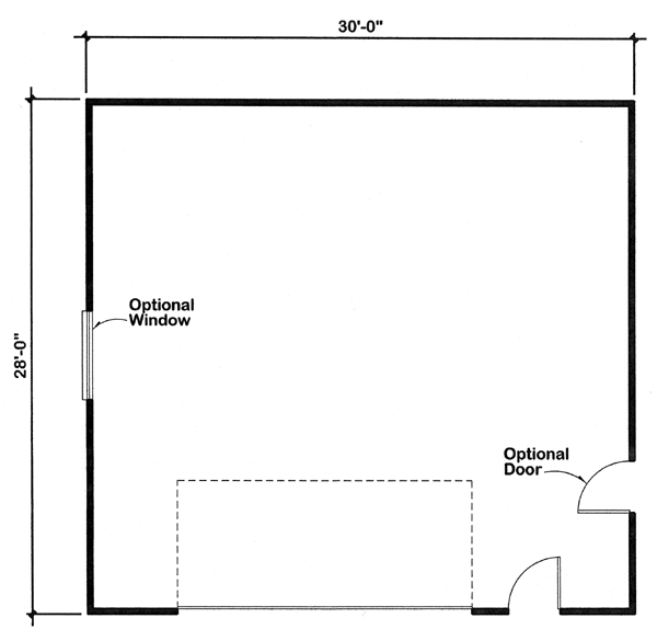 Garage Plan 6017 - 2 Car Garage Level One