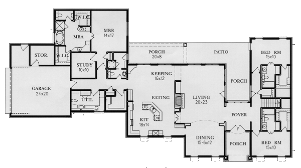 House Plan 60329 Level One