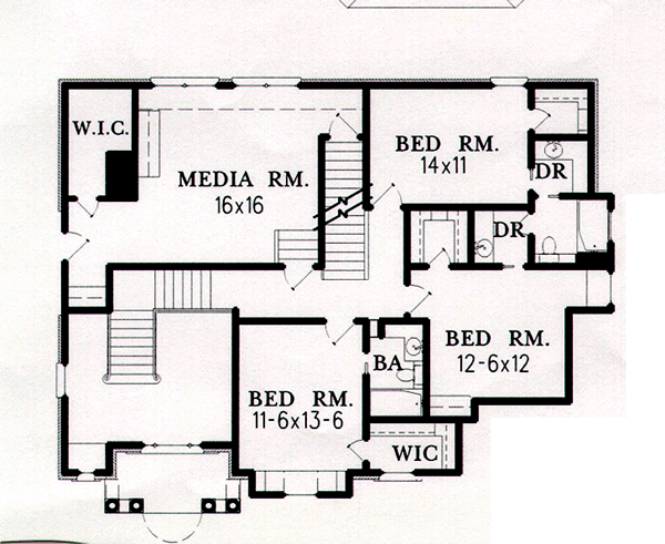 House Plan 60330 Level Two