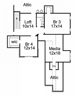 House Plan 60331 Level Two