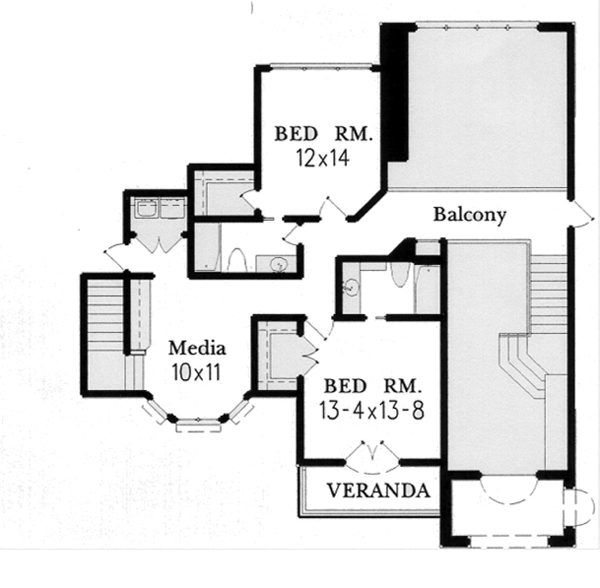 House Plan 60336 Level Two