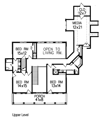House Plan 60342 Level Two