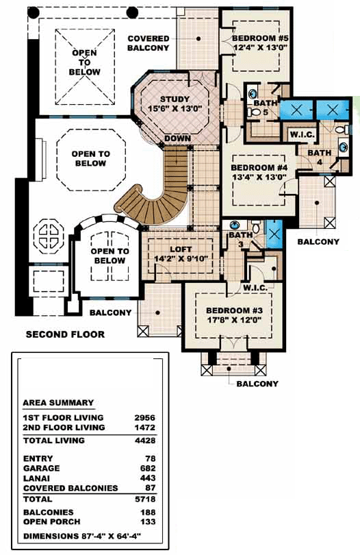 House Plan 60450 Level Two