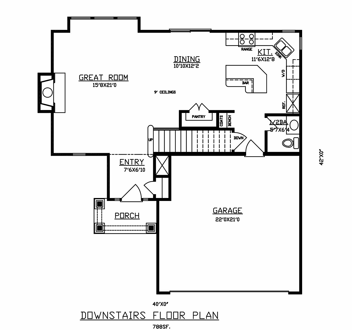 House Plan 60660 Level One