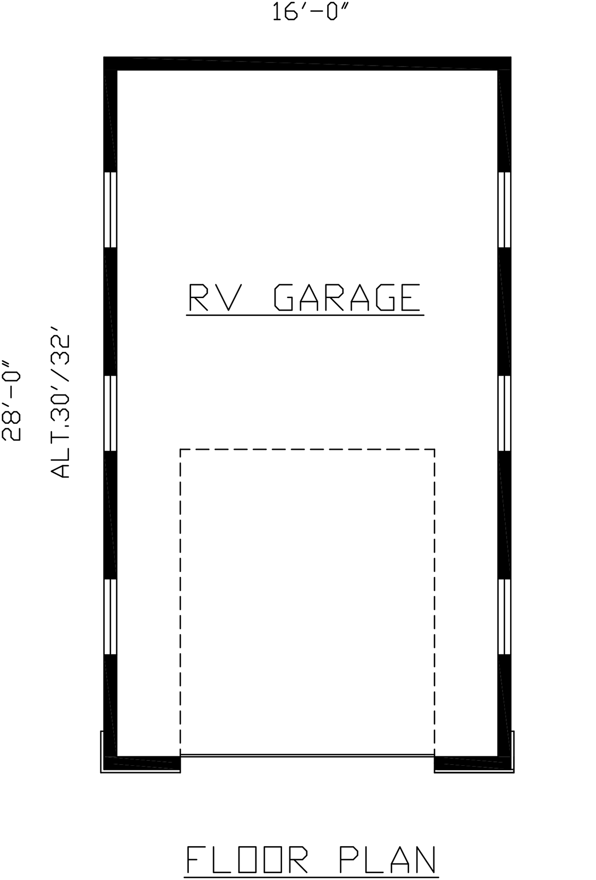Garage Plan 60676 - 1 Car Garage Level One