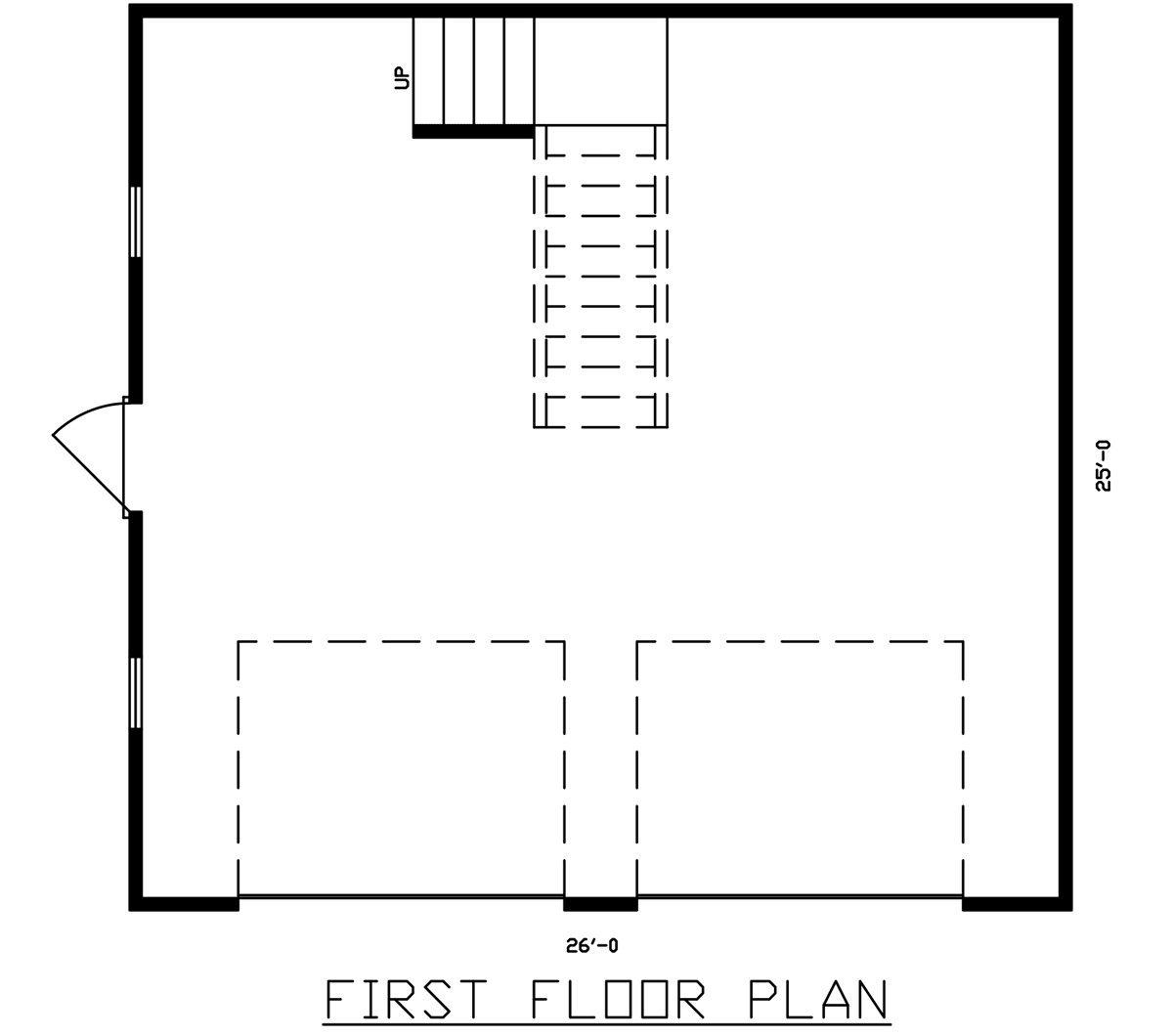 Garage Plan 60682 - 2 Car Garage Level One