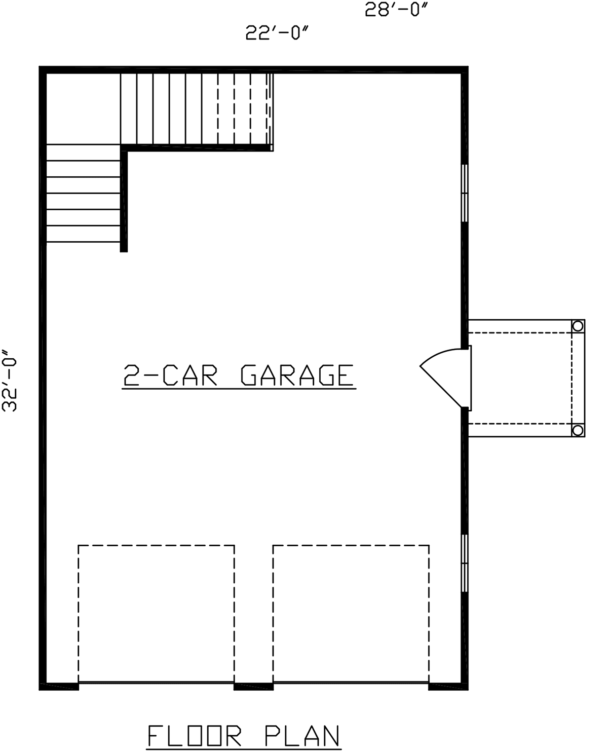 Garage Plan 60684 - 2 Car Garage Apartment Level One