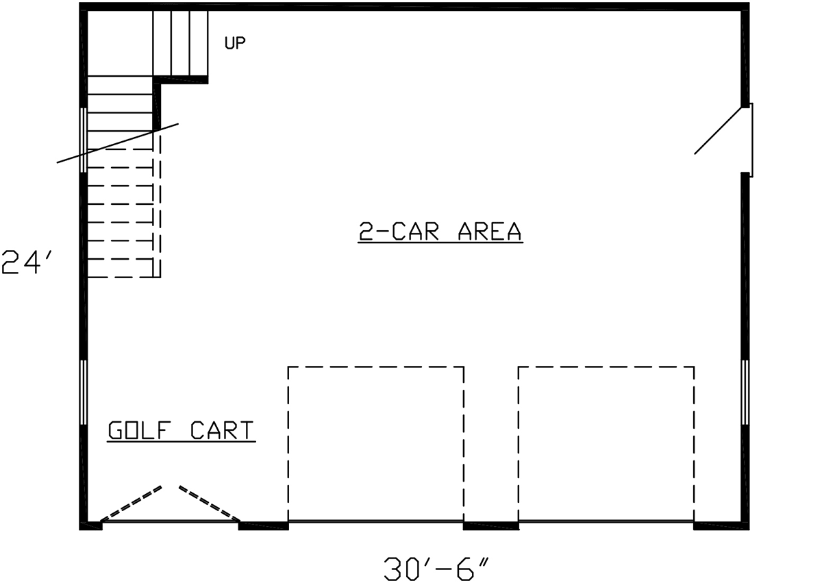 Garage Plan 60686 - 2 Car Garage Apartment Level One
