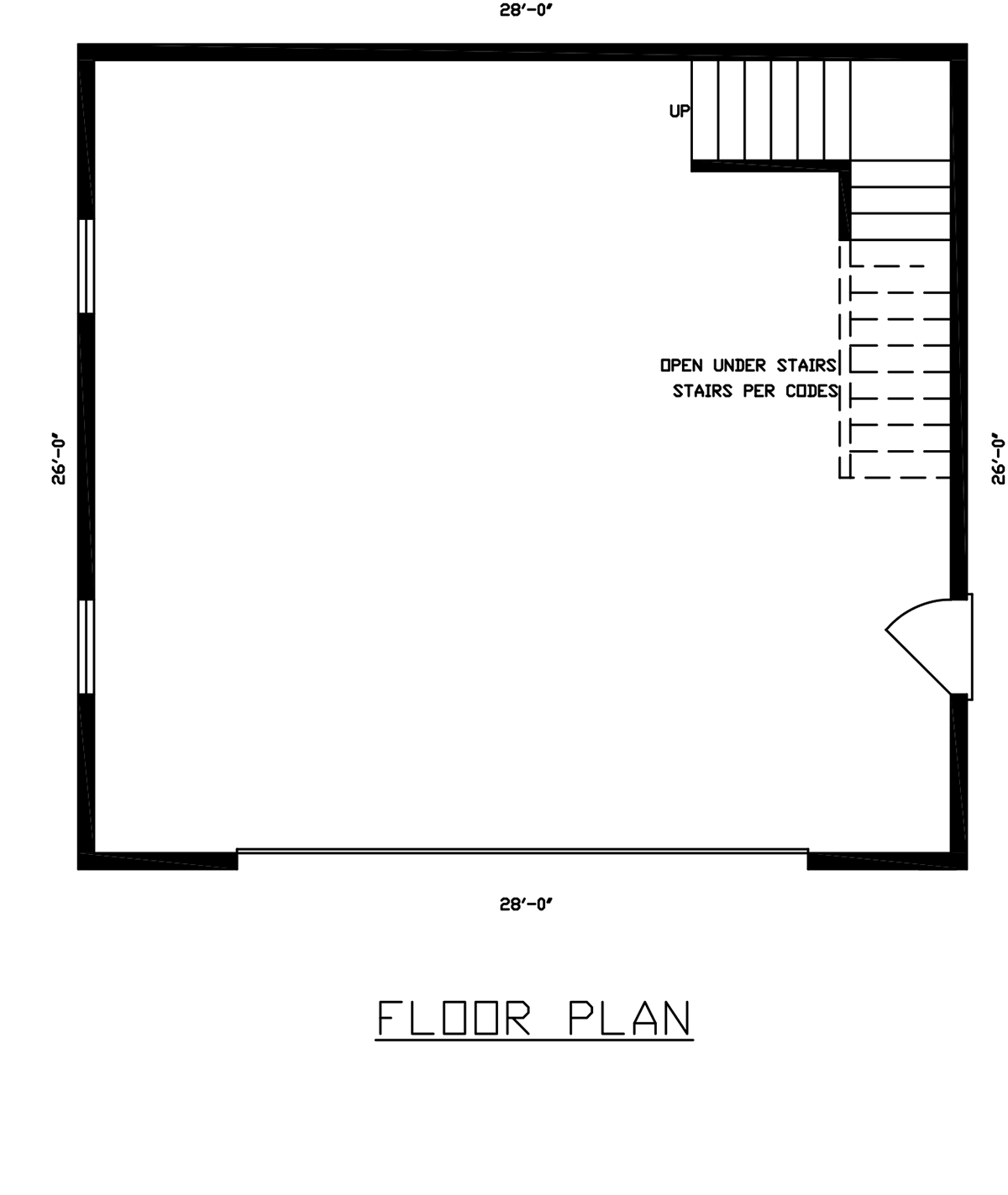 Garage Plan 60687 - 2 Car Garage Apartment Level One
