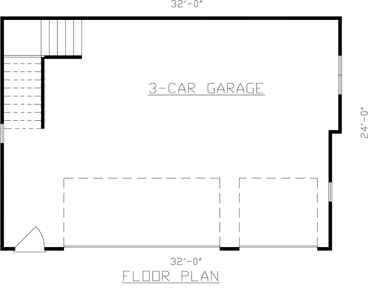 Garage Plan 60688 - 3 Car Garage Level One