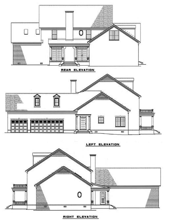 House Plan 61022 Rear Elevation