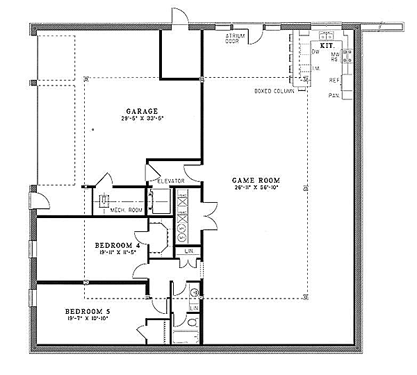 House Plan 61080 Lower Level
