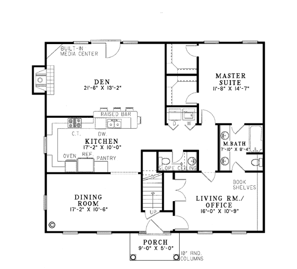 House Plan 61094 Level One