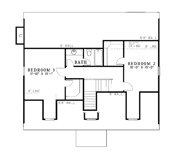 House Plan 61094 Level Two