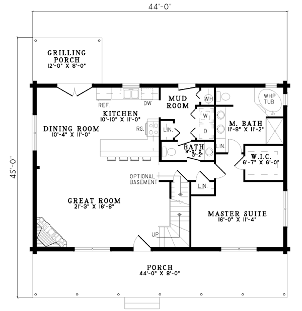 House Plan 61133 Level One