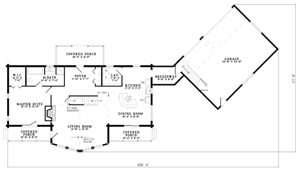 House Plan 61144 Level One