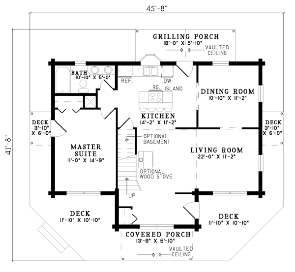 House Plan 61156 Level One