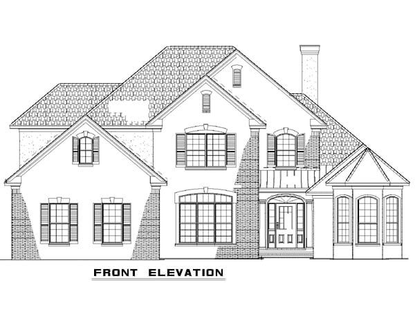 Traditional Plan with 2585 Sq. Ft., 5 Bedrooms, 3 Bathrooms, 2 Car Garage Picture 4