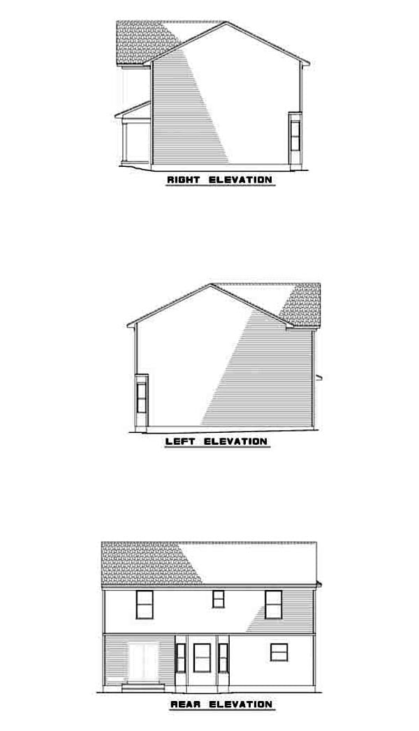 House Plan 61206 Rear Elevation