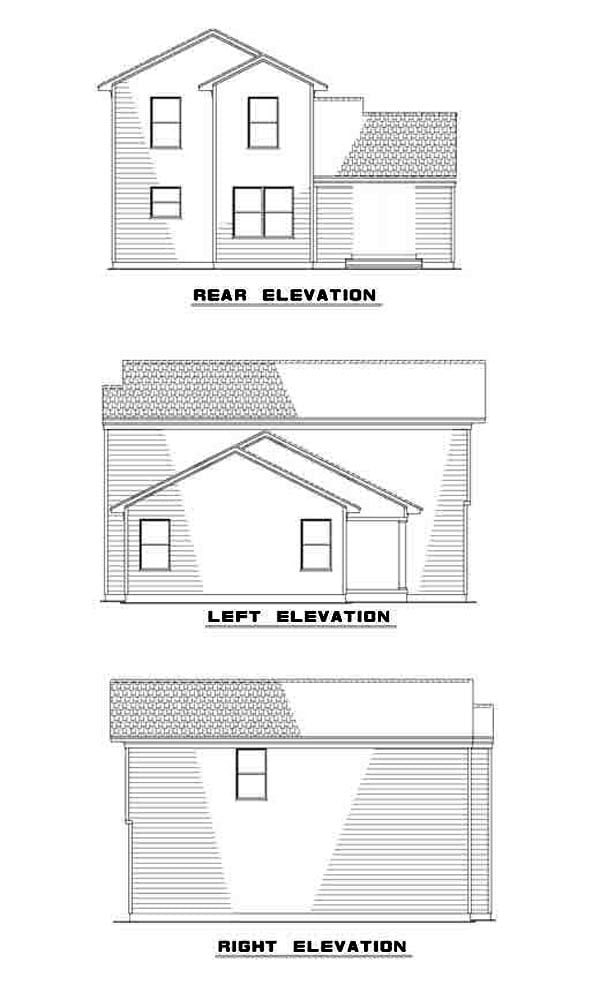 House Plan 61213 Rear Elevation
