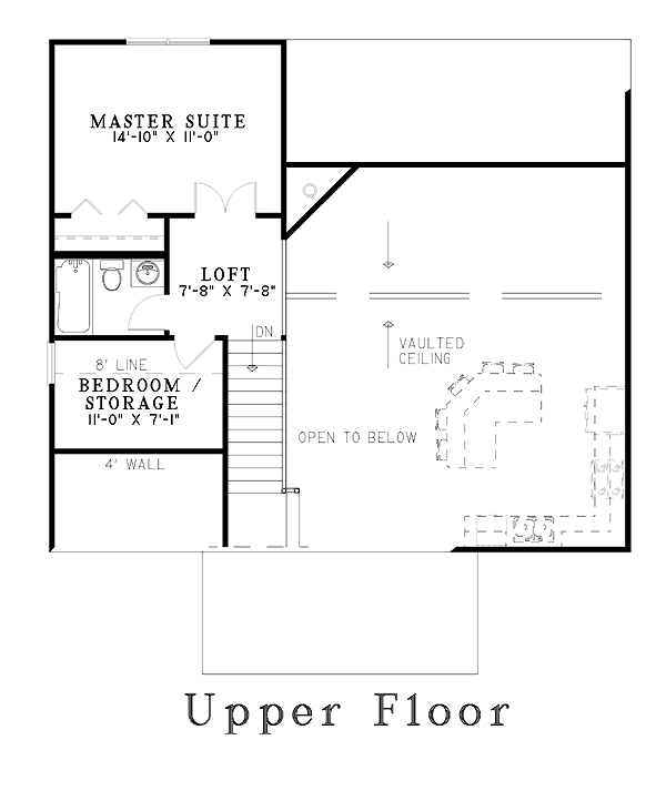 House Plan 61221 Level Two