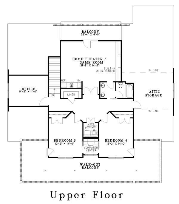 Plan 61233 | Colonial Style with 4 Bed, 4 Bath, 2 Car Garage