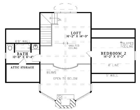 House Plan 61290 Level Two