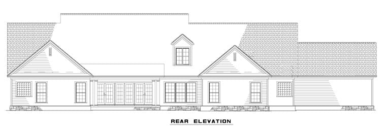 House Plan 61323 Rear Elevation