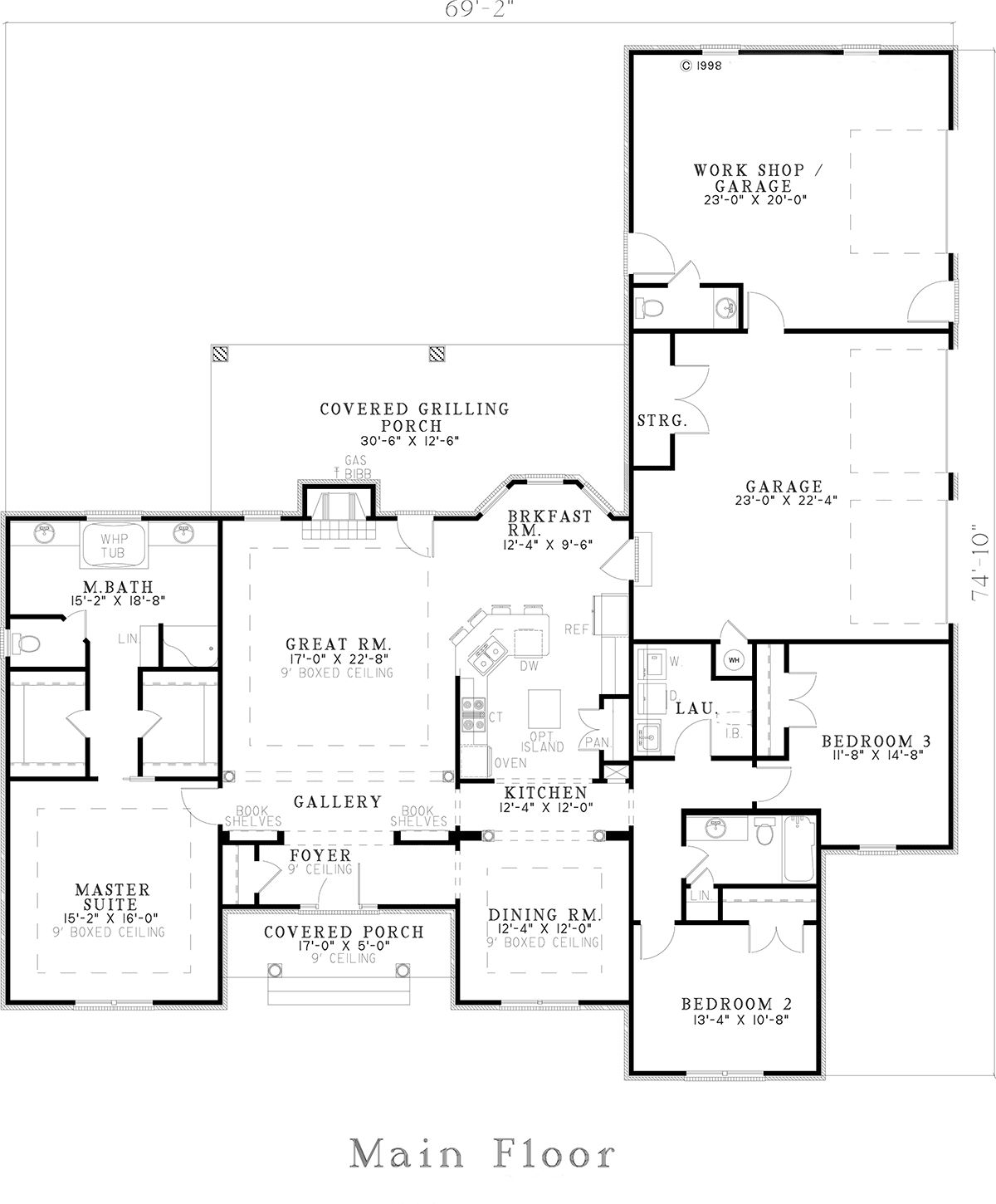 House Plan 61351 Level One