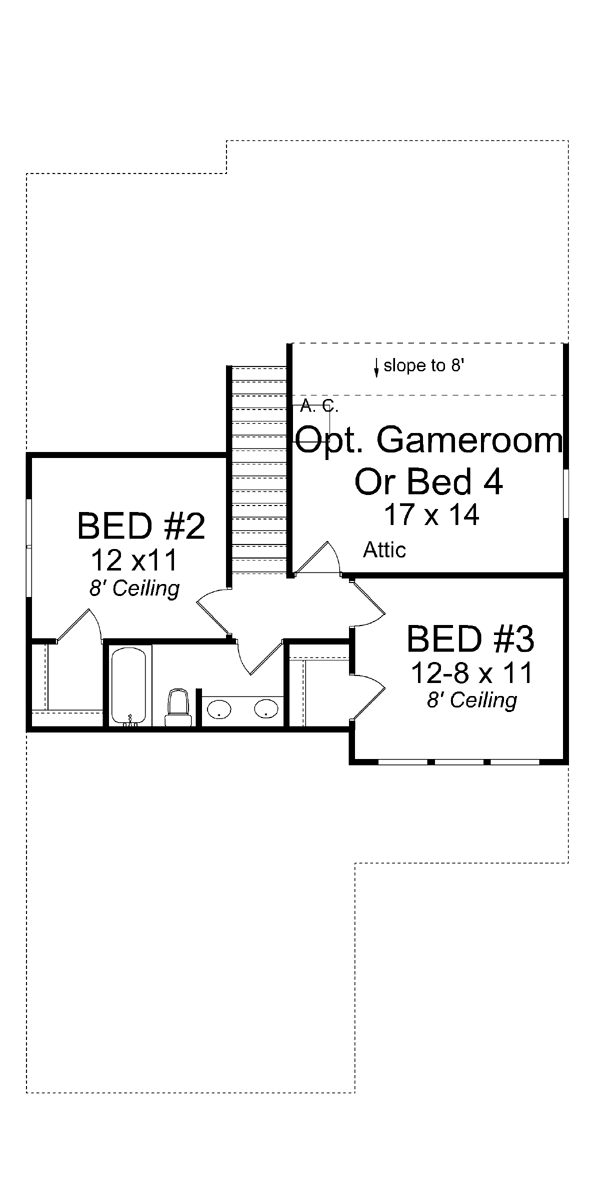 House Plan 61410 Level Two