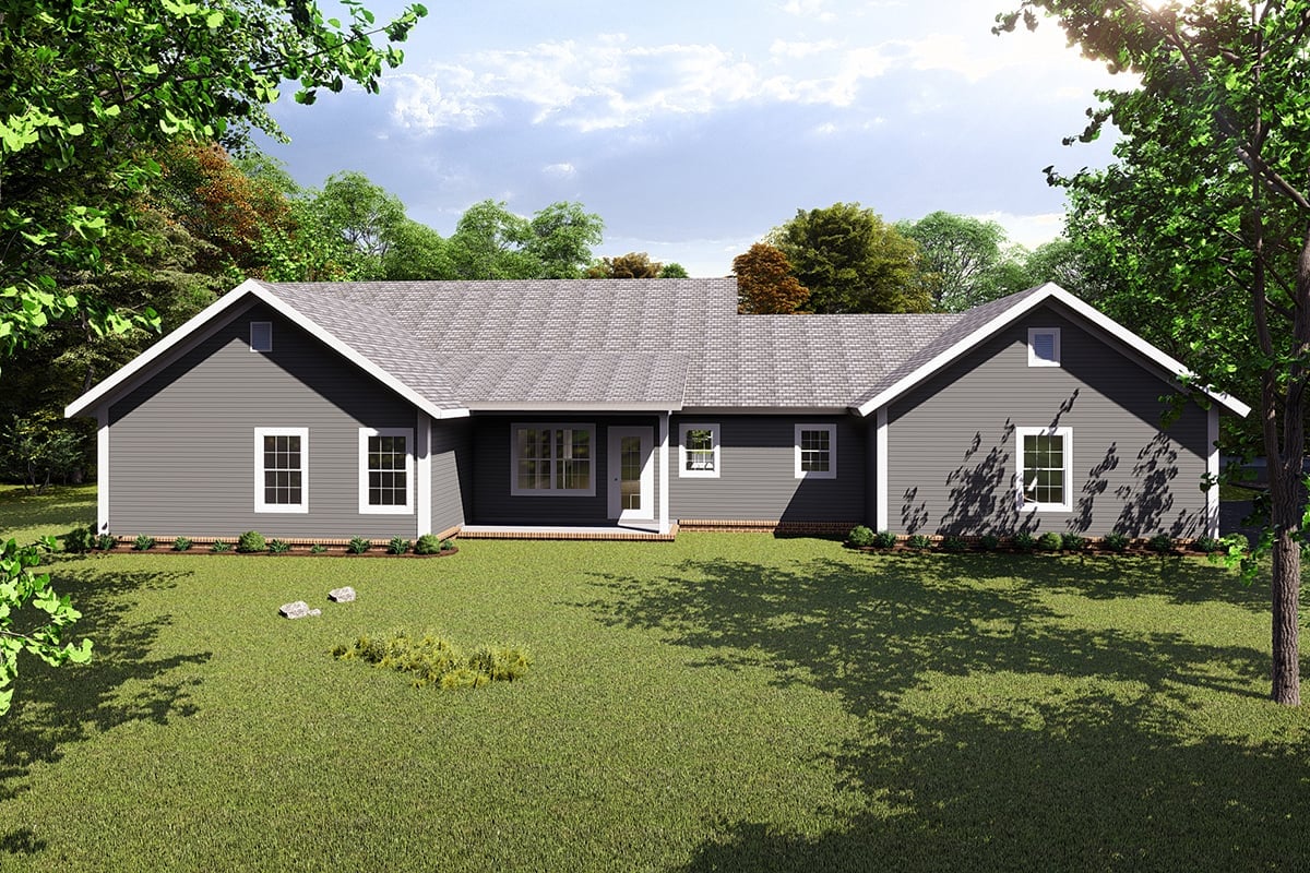 House Plan 61444 Rear Elevation