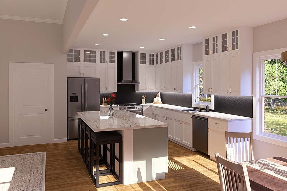 Plan 61473 | Traditional Style with 4 Bed, 4 Bath, 3 Car Garage