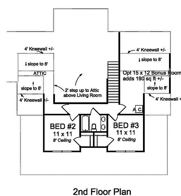 House Plan 61480 Level Two