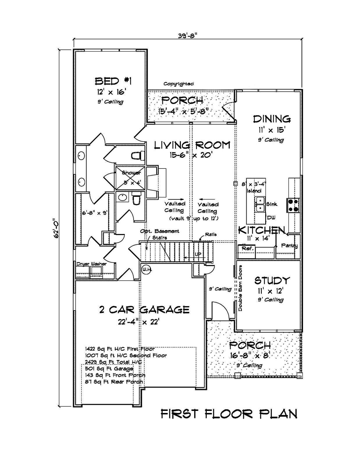 House Plan 61495 Level One