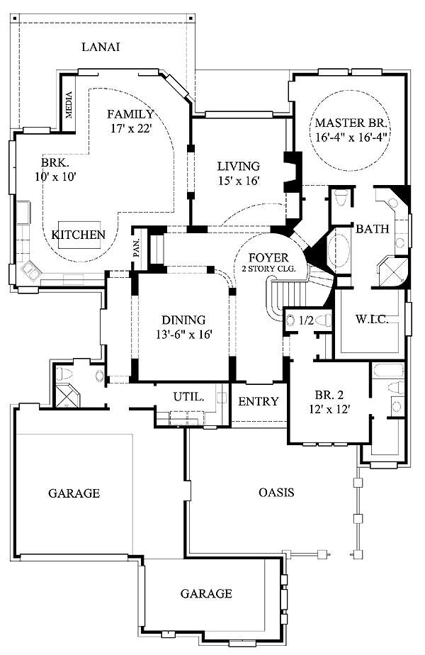 House Plan 61650 Level One