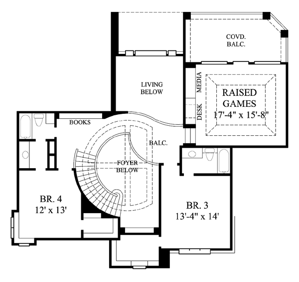 House Plan 61652 Level Two