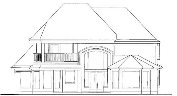 House Plan 61652 Rear Elevation
