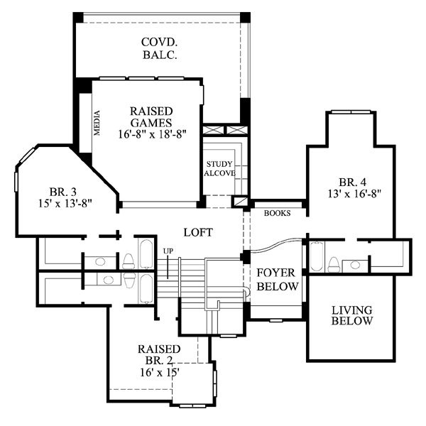 House Plan 61772 Level Two