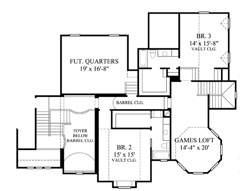 House Plan 61794 Level Two