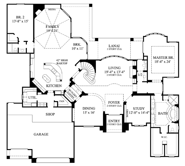 Plan 61803 | European Style with 4 Bed, 5 Bath, 3 Car Garage