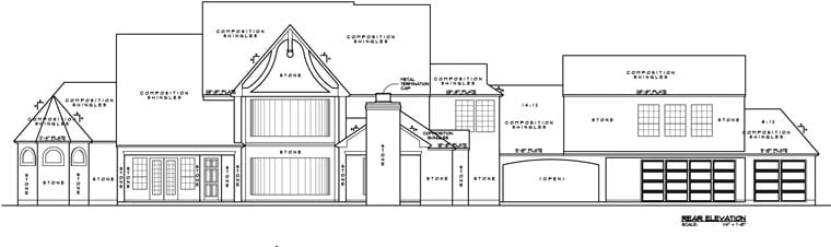 House Plan 61845 Rear Elevation