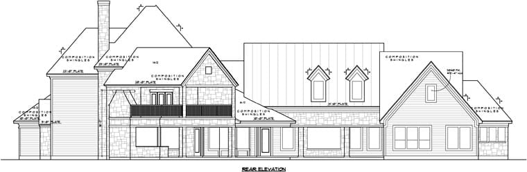 House Plan 61850 Rear Elevation