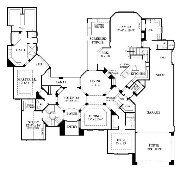 House Plan 61859 Level One