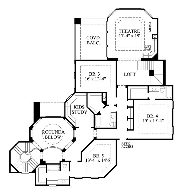 House Plan 61859 Level Two
