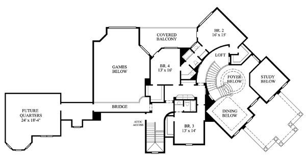House Plan 61864 Level Two